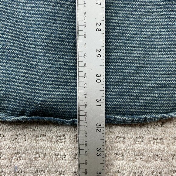 VOLCOM Shirt Men Large L Navy Blue Striped Heavy Cotton Slim Fit Button Up Polo - Picture 8 of 8